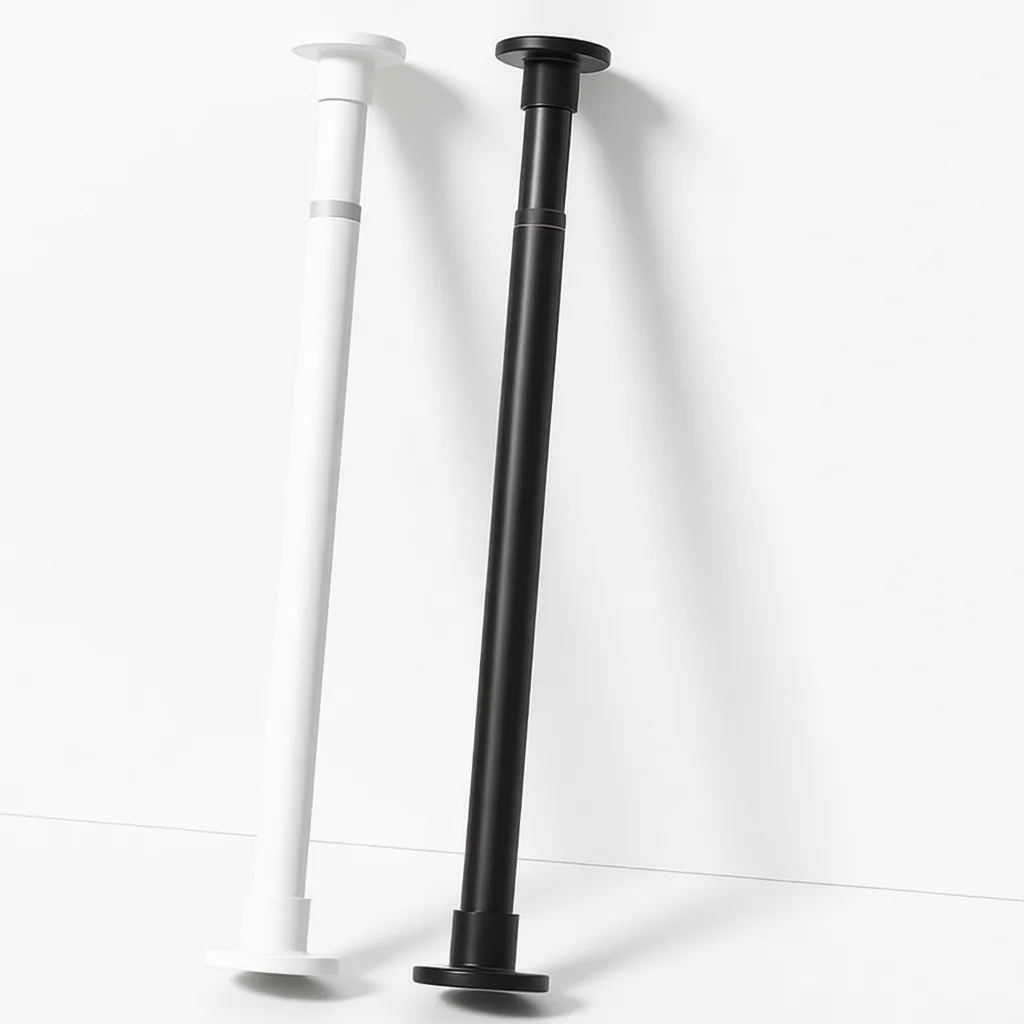 Telescopic Tension Rod No Punching Window Curtain Pole Adjustable Bathroom Shower Rail Closet Wardrobe Clothes Hanger Rack
