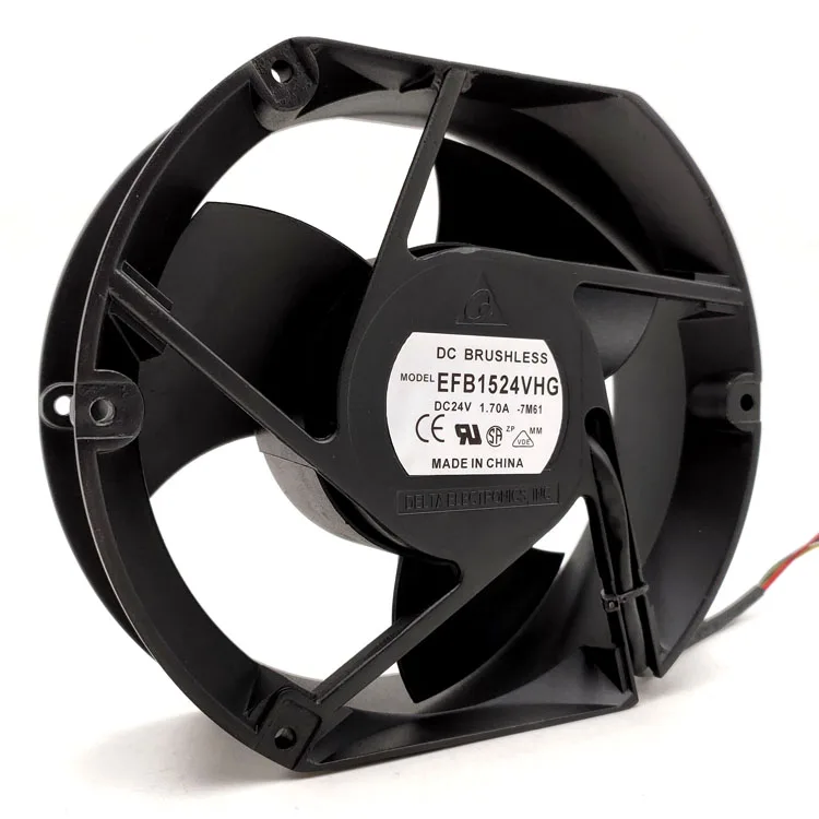 Delta EFB1524VHG 24V 17050 24V 1.70A High Flow Cooling Fan 17cm