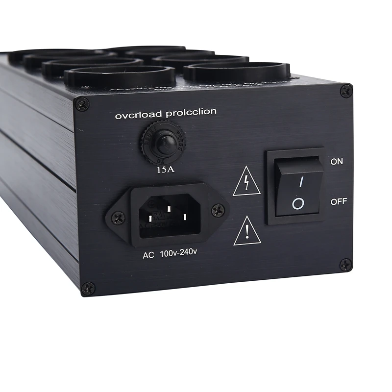 3000W 15A HiFi Power Filter Eu Plug Power Noise Filter Amplifier Power Conditioner EU Outlets Power Strip Purifier Audio Power