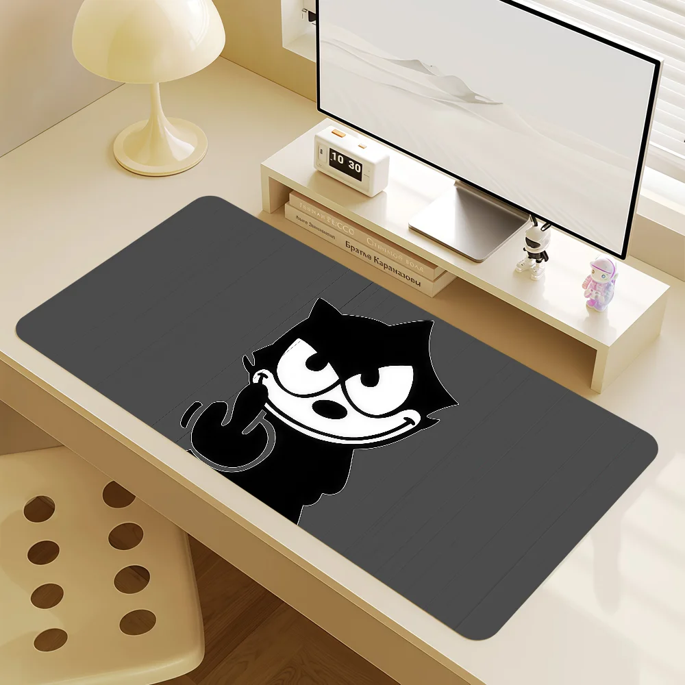 Cartoon F-Felix Mouse Black Pad Non-slip Lockedge Office Student Gaming Thickened Cat Large Writing the Cushion Movie MousePad