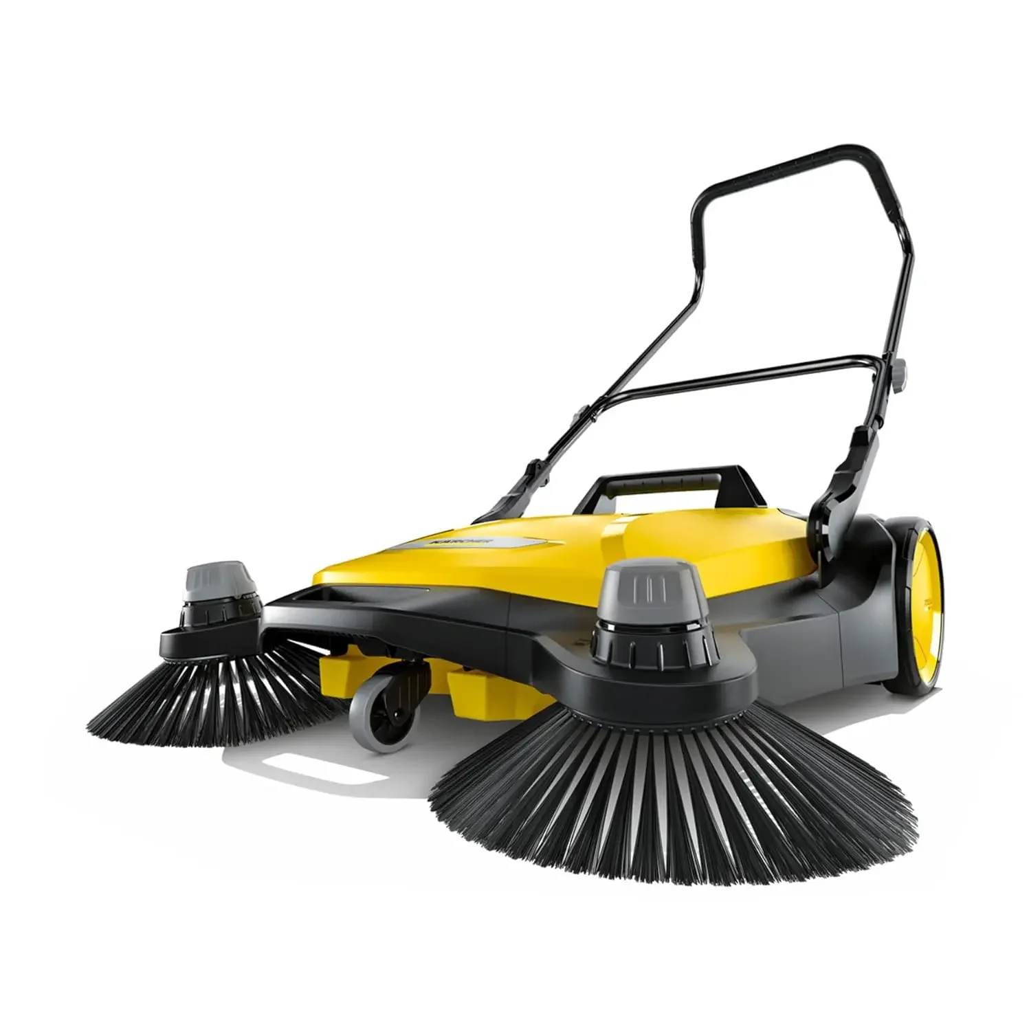 

- S 6 Twin Walk-Behind Outdoor Hand Push Floor Sweeper - 10 Gallon Capacity - 33.9" Sweeping Width