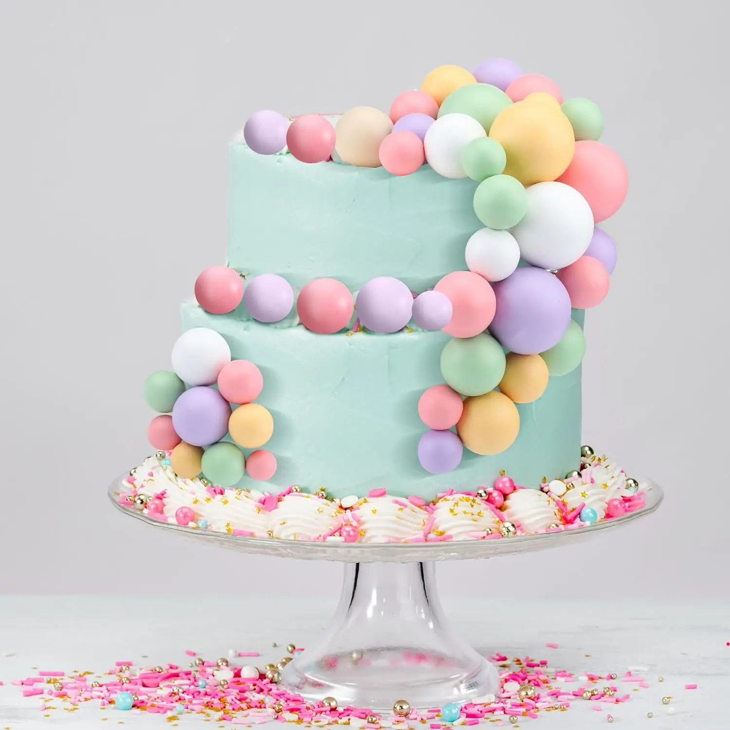 108-teilige Kugeln, Kuchendeckel, Luftballons, Cupcake-Topper, DIY-Luftballons, Cupcake-Topper für Hochzeit, Weihnachten, Jahrestag, Geburtstag – Detail 3