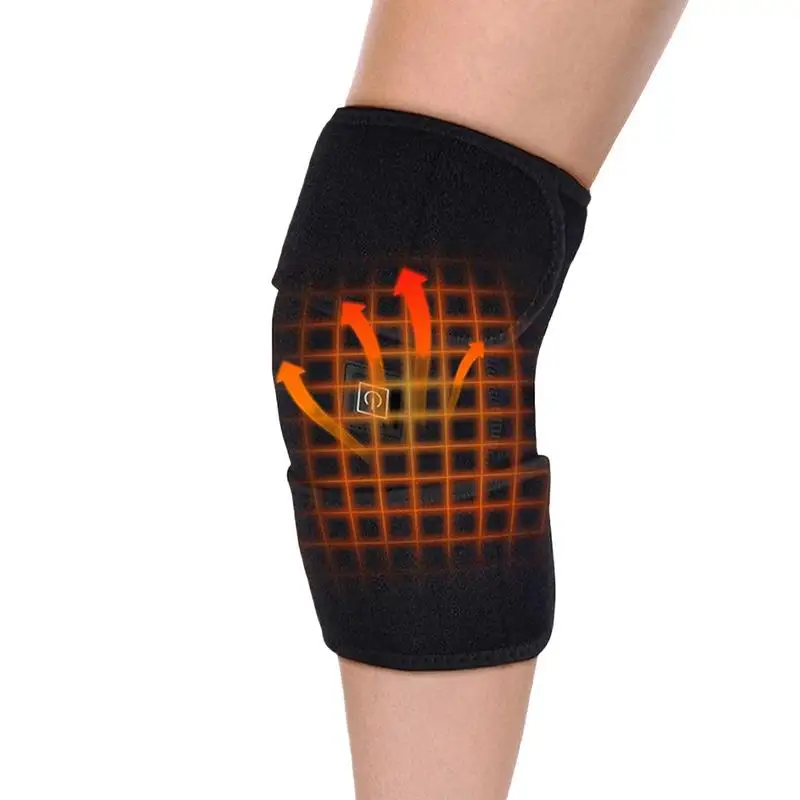 Heated Knee Brace Adjustable USB Knee Warmers Heated Knee Wrap Legs Heating Pad Portable Knee Sleeves For Home Office Travel