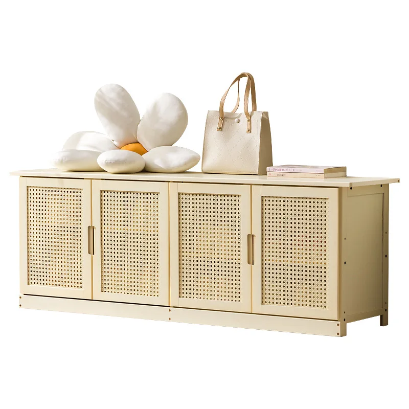 #shoe changing stool, household rattan breathable shoe cabinet,doorstep shoe storage rack,storage cabinet,shoe wearing stool