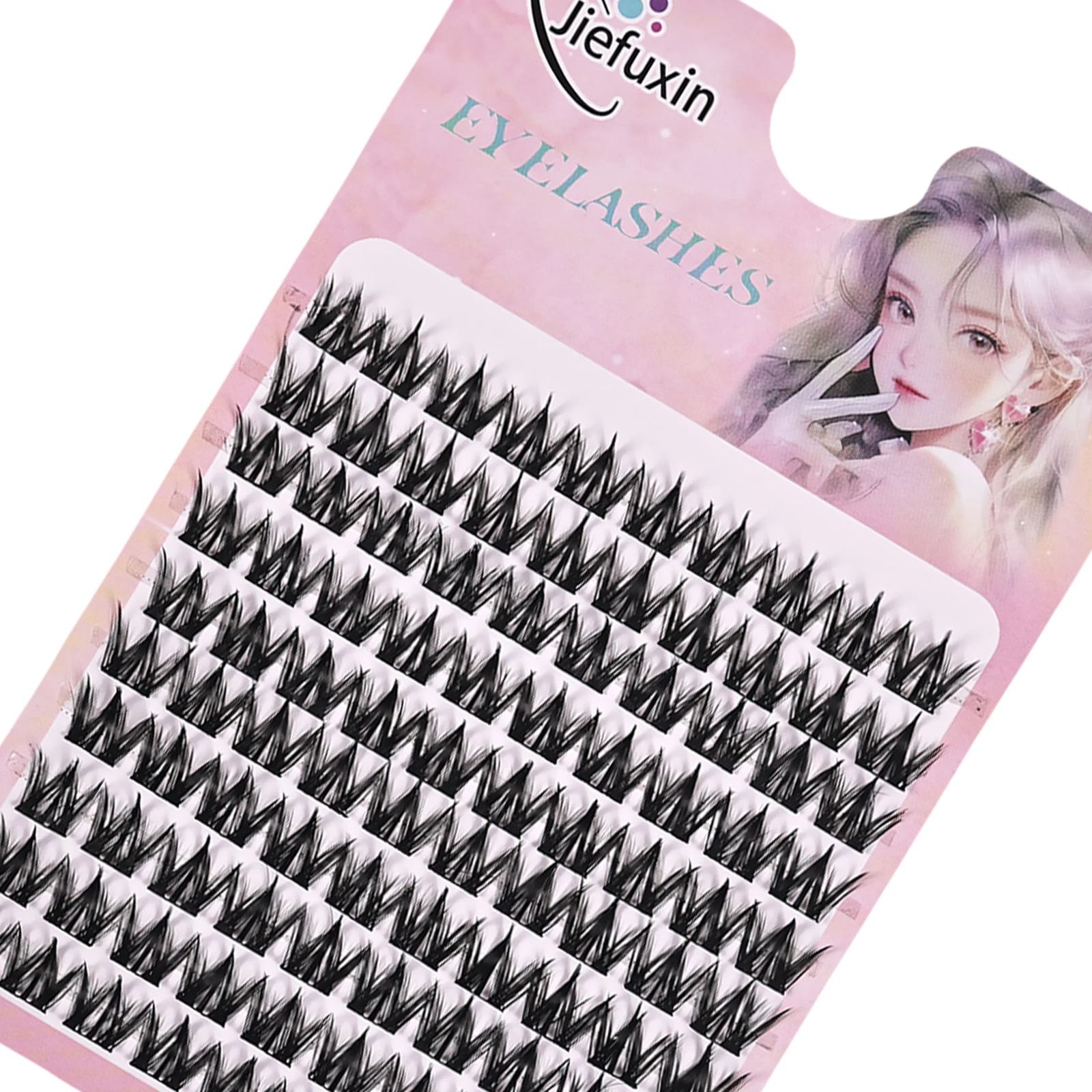 100 مجموعة C مجعدة لمجموعات الفتيات نمط فردي رمش تمديد مجنح أدوات ماكياج مجزأة طبيعية #5