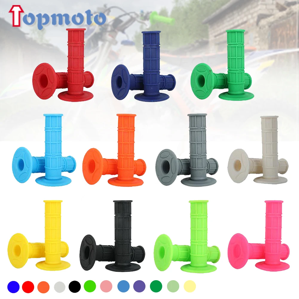 22mm 24mm Motorcycles Grip Dirt Bike Grips 7/8" Rubber Biker Scooter Handle Grip For Handlebar Mx Pillow Top Throttle 22mm Bar