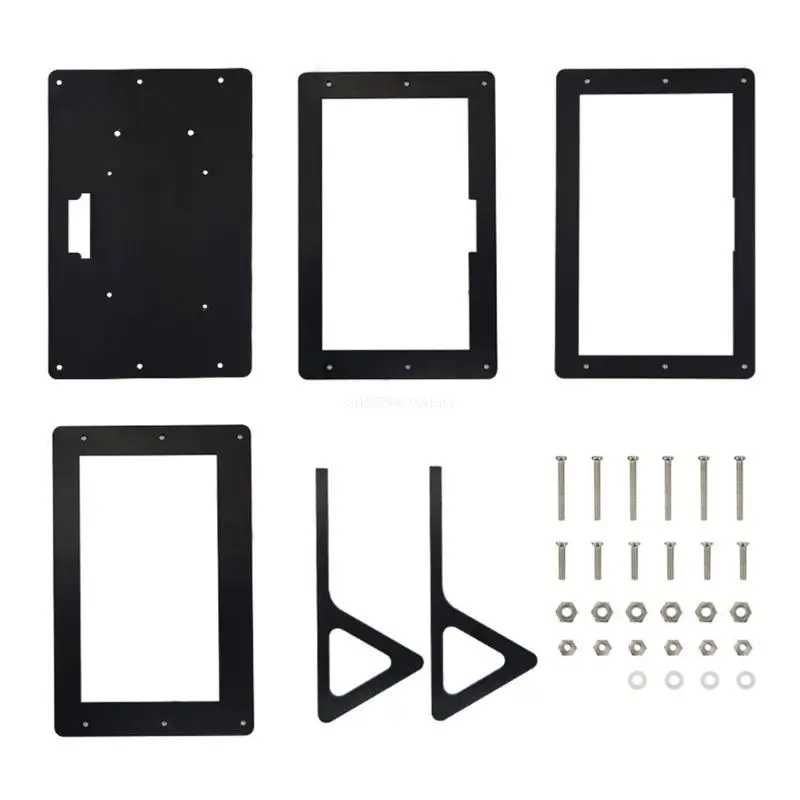 Black Acrylic Case Shells Housing for 7Inch LCD Highs Deifinition Touch Screens Dropship