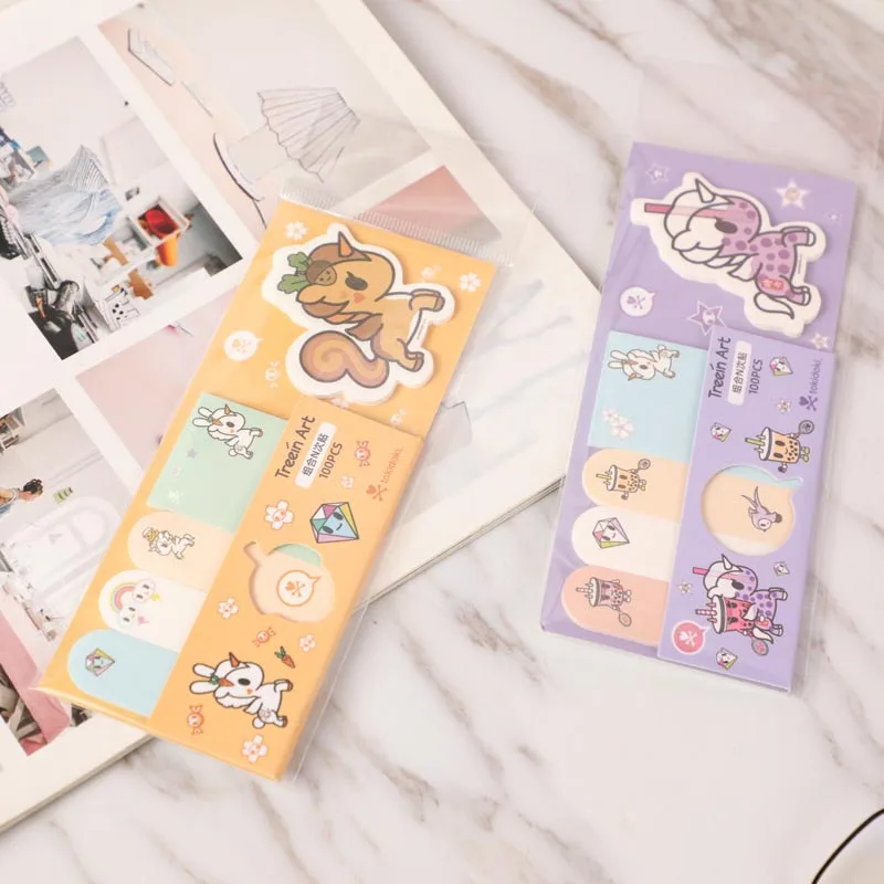 Imagem -03 - Unicorn Memo Pad Sticky Notes Bonito n Times Stationery Label Creative Notepad Bookmark Post Material Escolar 24 Pcs por Lote