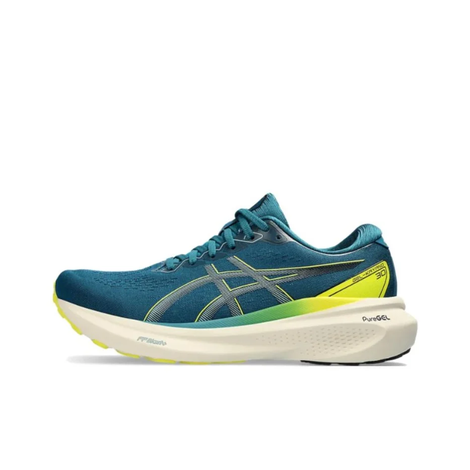 ASICS Gel Kayano 30 Running Shoes Men's Low Top Blue Yellow 1011B548-405
