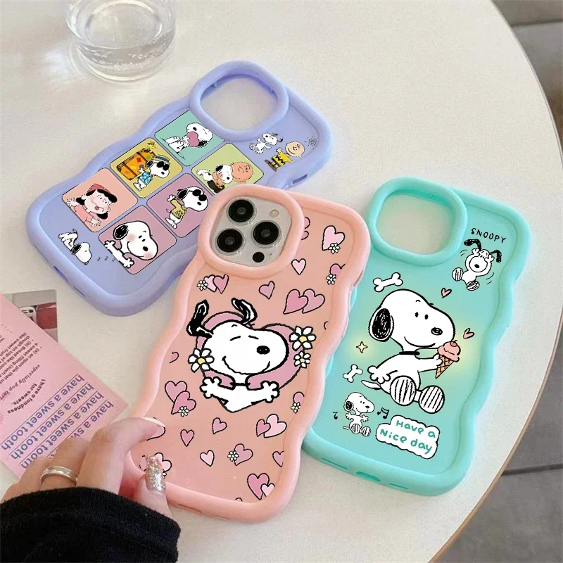 Funda blanda de Snoopy de dibujos animados para Samsung Galaxy A06 A05 A05S A23 A24 A25 A04 A04E A13 A50 A30 A50S A20 A51 A52 A22 A32 A12 A73