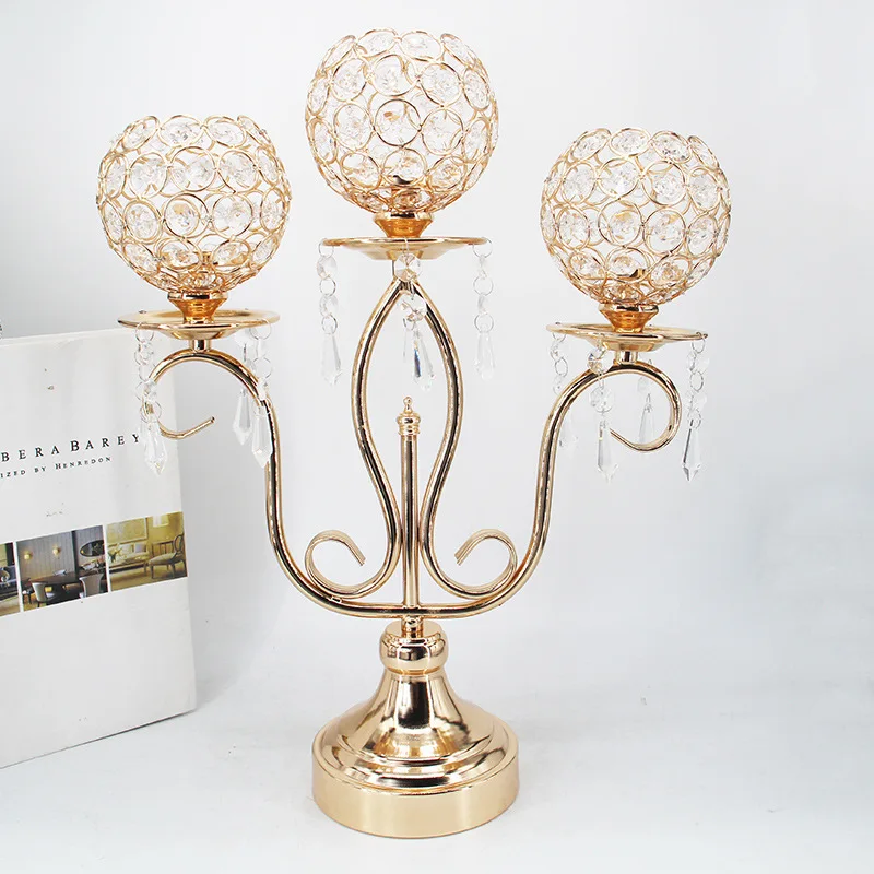 Wholesale Metal Candlestick Unique Gold Candle Holder For Wedding Home Table Decoration