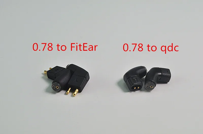 1 pair of 0.78 to qdc 0.78 to FitEar cute sound headphone cable adapter pins DIY headphone adapter