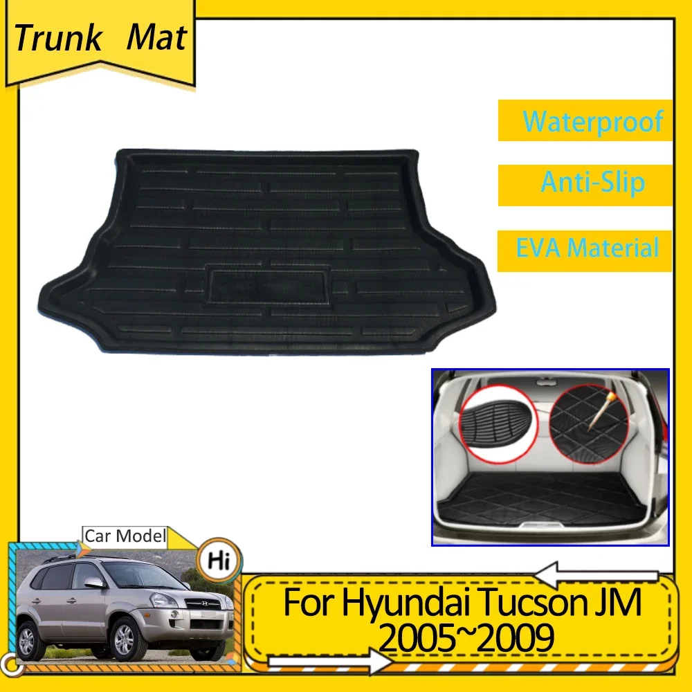 

Car Rear Trunk Mats for Hyundai Tucson JM 2005 2006 2007 2008 2009 Accsesories Cargo Boot Protective Pads Waterproof EVA Carpet