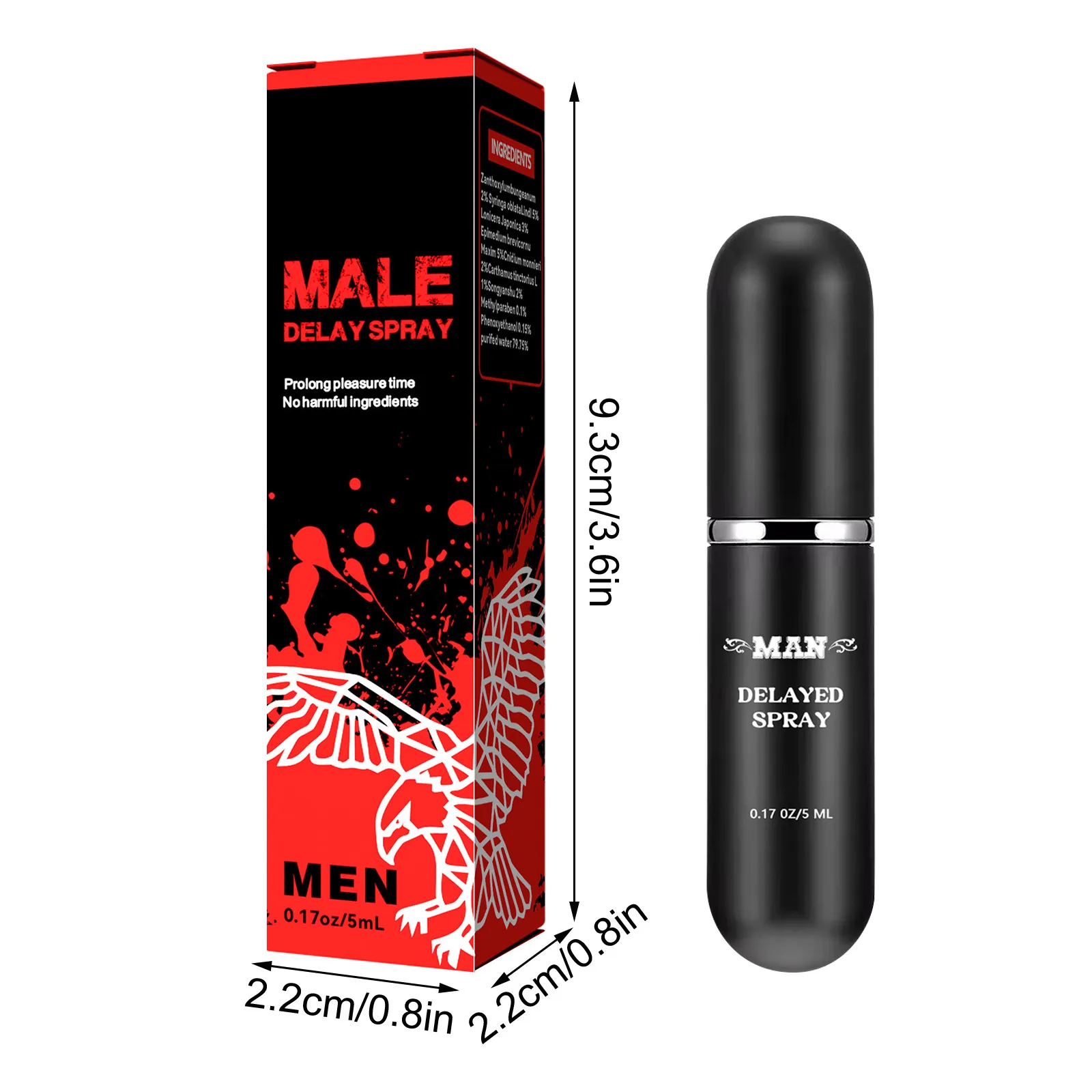 5ml Men\'s Topical Spray Indian Oil Adult Toys Non-numbing Men\'s Express Their Love TIME DELAY Bigger Longer Stronger Gifts