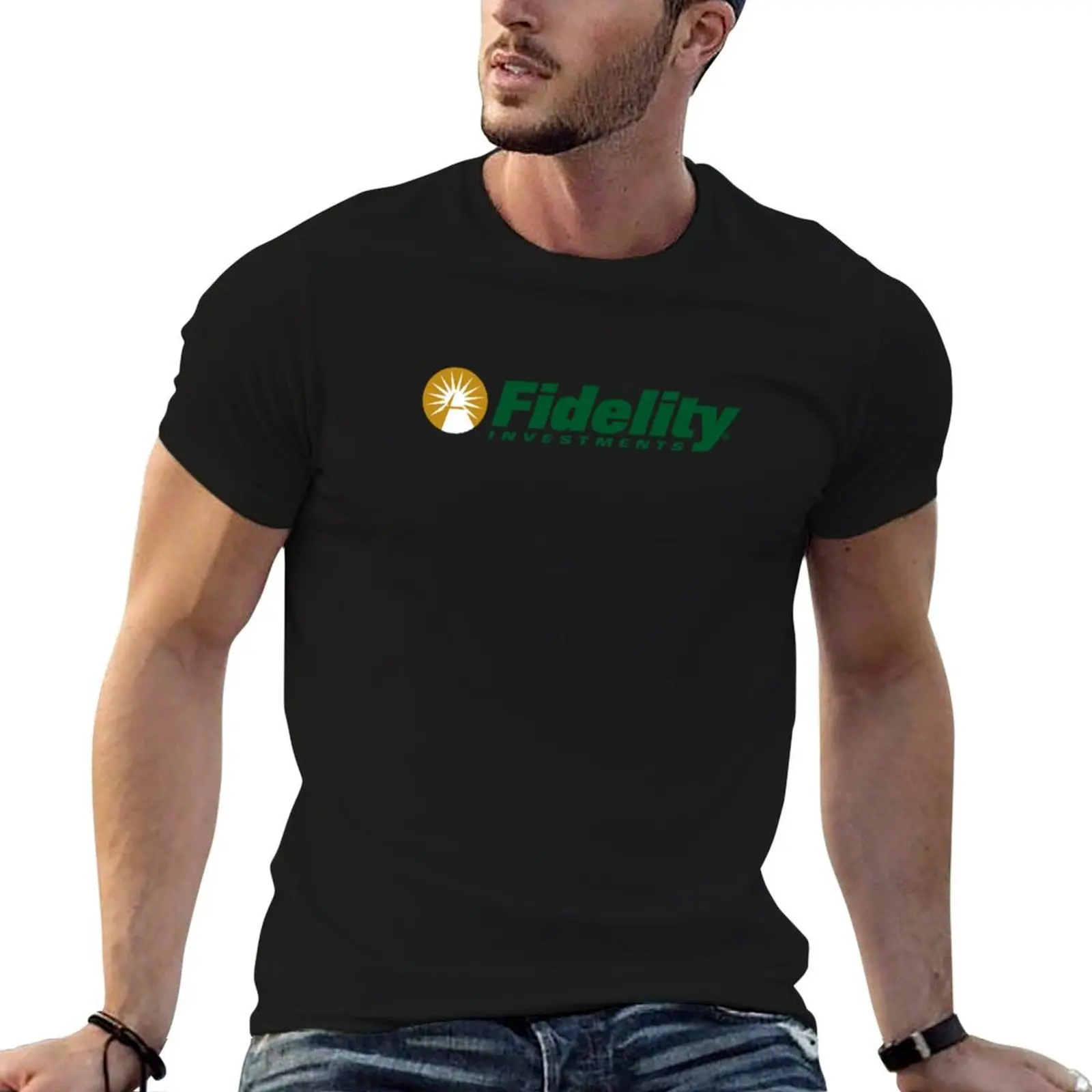 Fidelity Investments logo Classic T-Shirt Basic Crew Neck Short Sleeve Top
