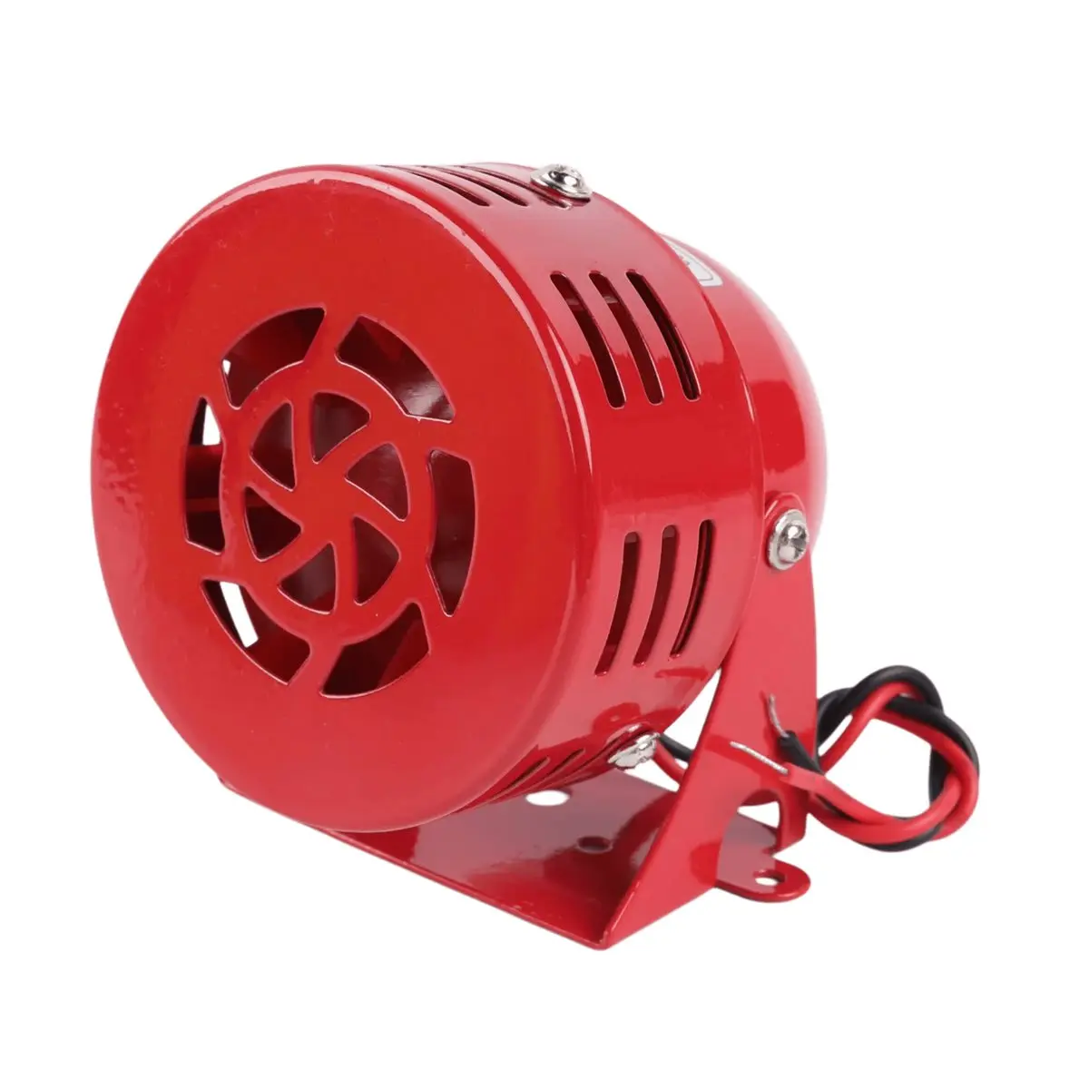 【A21Z】 DC12V Red Mini Metal Motor Siren Industrial Alarm 120dB MS-190