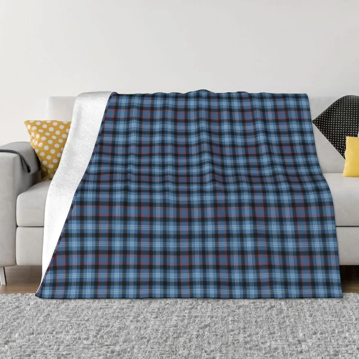 Fitzgerald Tartan Pattern Blue Irish Plaid Throw Blanket fluffy Sofa Blankets For Baby anime Blankets