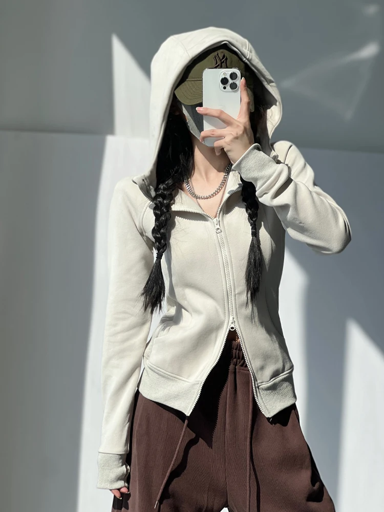 سليم صالح اليوغا هوديي سترة المرأة Faion تنوعا ort الأعلى مزدوجة سستة مفتوحة الجبهة تصميم لباس غير رسمي ربيع 2024