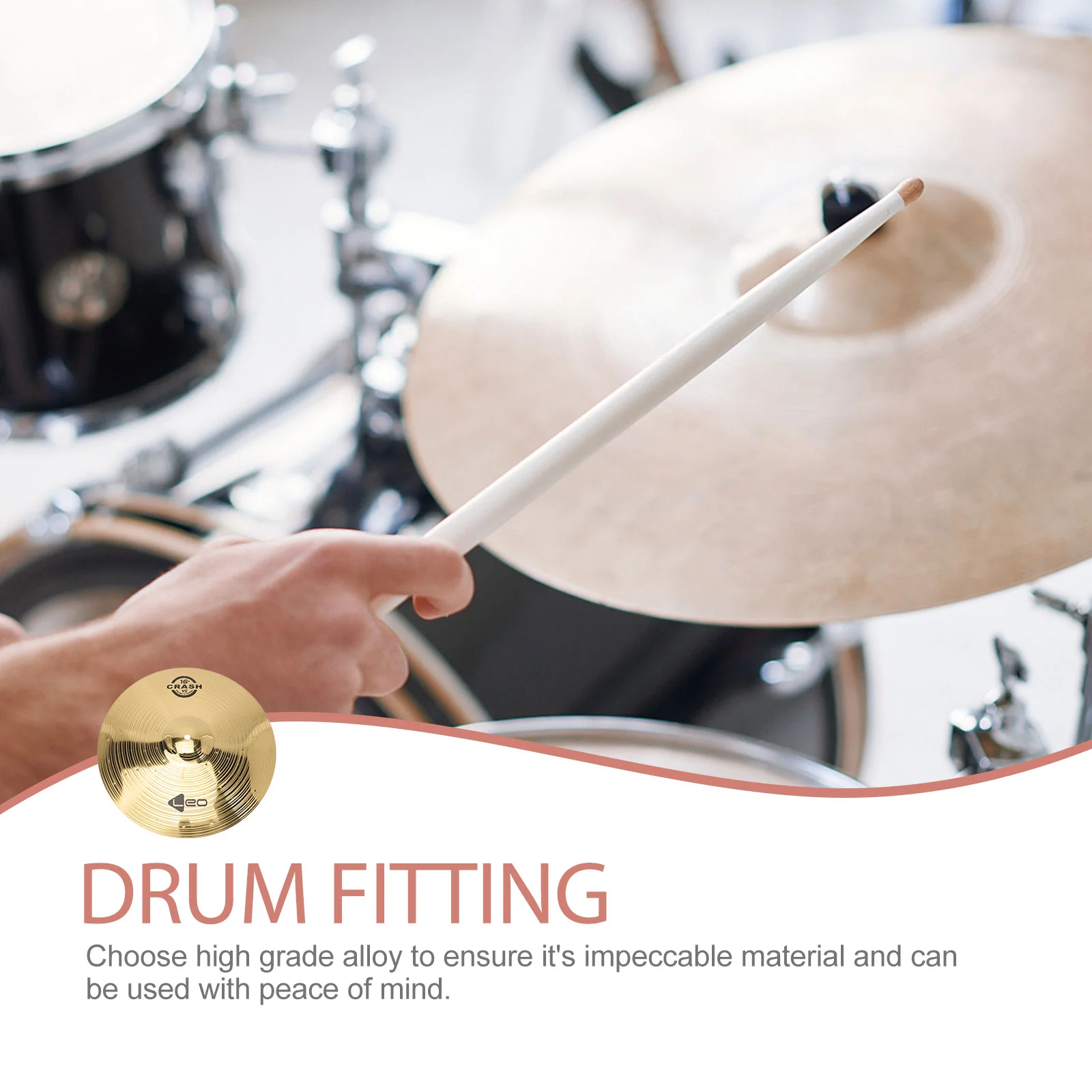 Drum Cymbals Kit Cymbal Anti Set Professional Jazz Rust Percussion Part Accessory Instrument Musical Fadeless Fitting