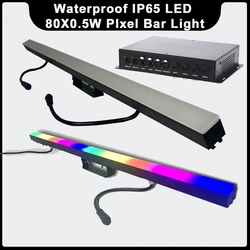 NEW Waterproof IP65 80x0.5W LED Pixel Strip Light 3D LED Linear Strip Light DMX For Stage Effect Disco DJ Club Bar Music Party