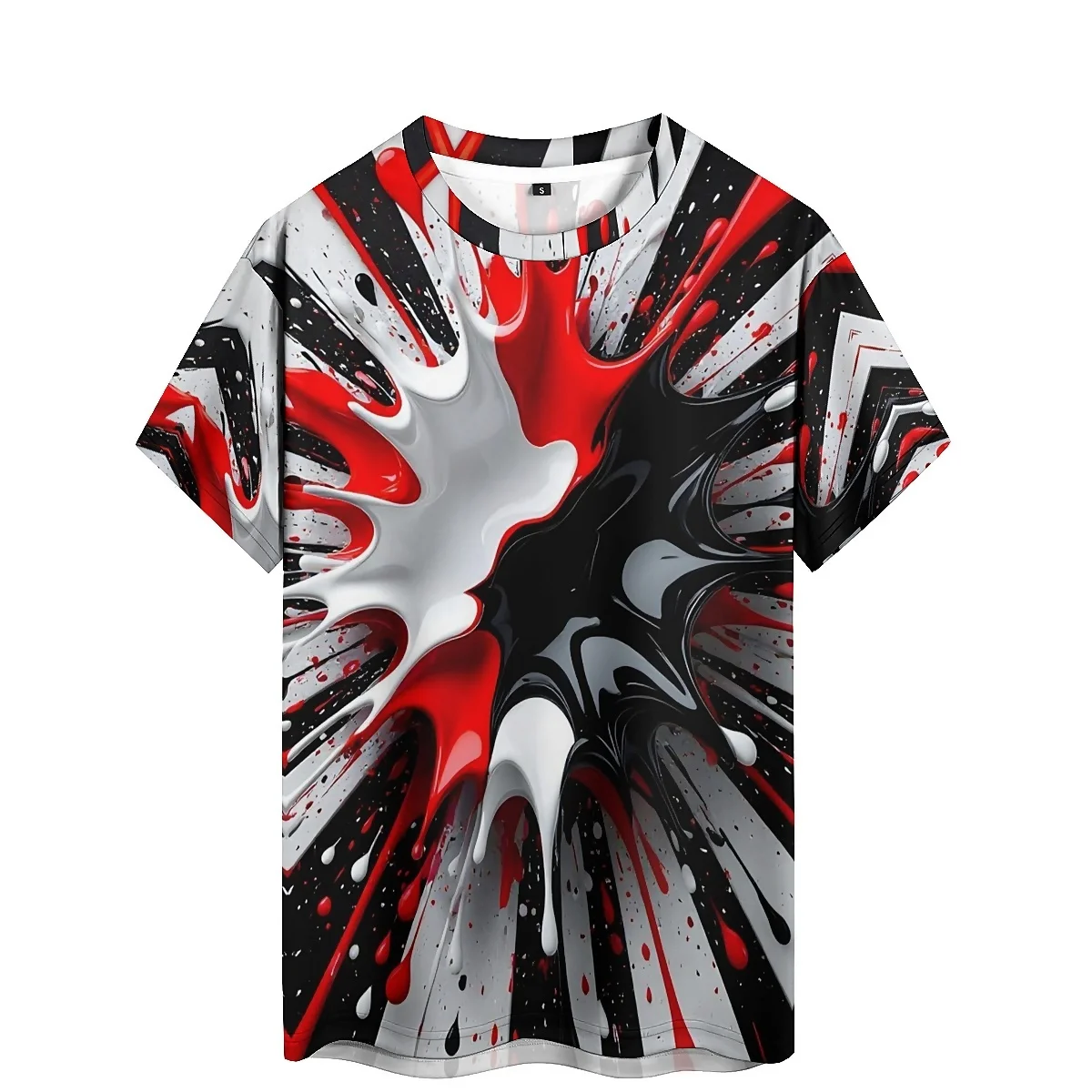 

Men's 3D Printed Short Sleeve T-Shirt - Cool & Lightweight Geometric Abstract, Loose Fit