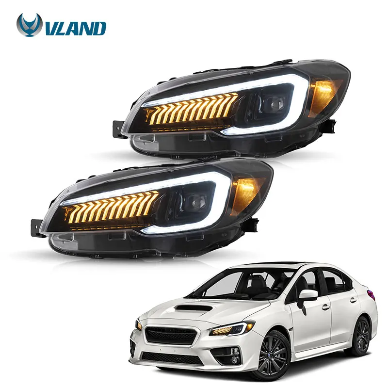 

Полностью светодиодные фары VLAND 2015-UP, новые с последовательными и приветственными дыханиями DRL, лампа головного света для Subaru Impreza WRX VA STI