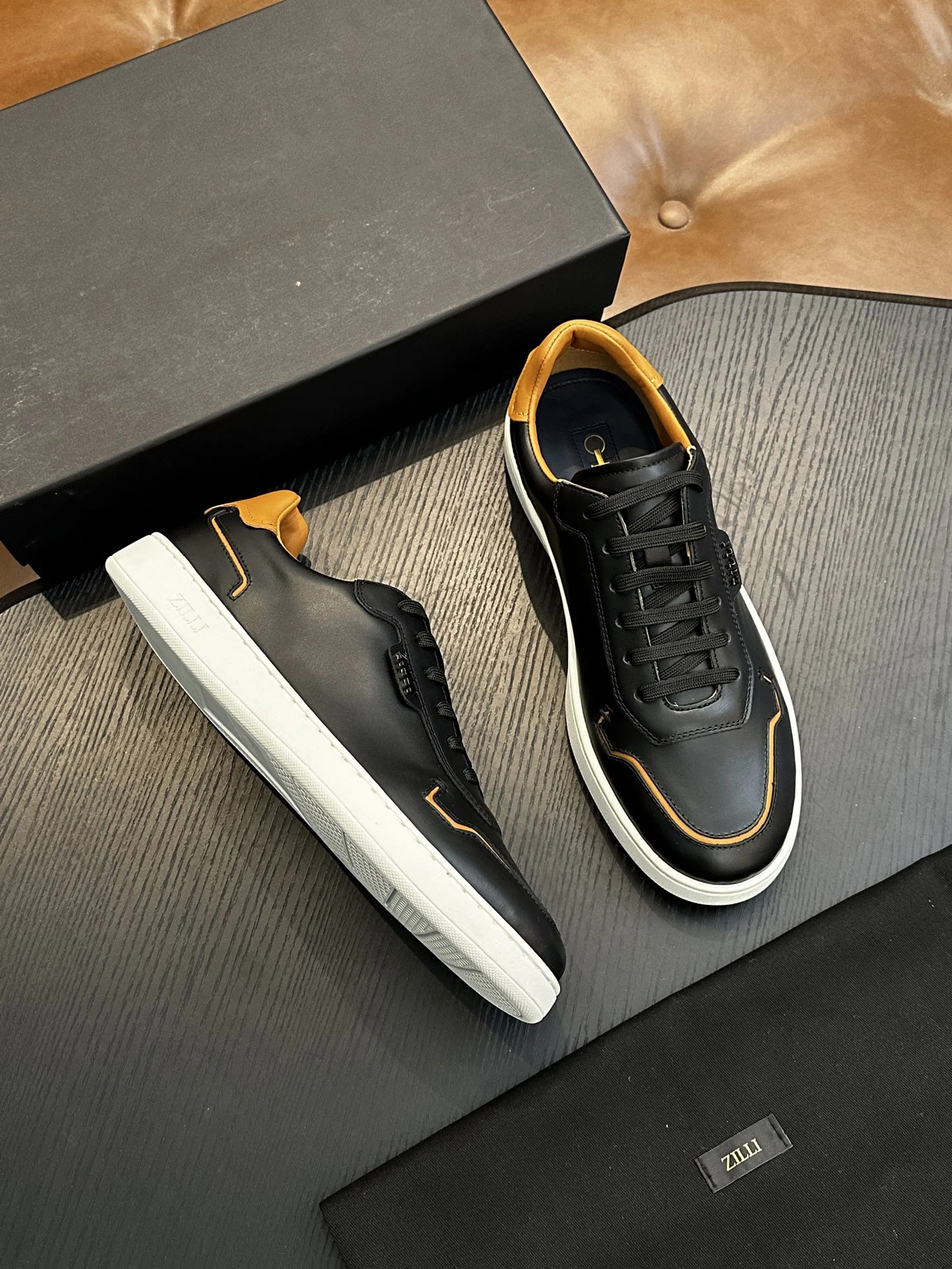 

BLSK CPRT Shoes Cowhide Sneakers 2026 new soft comfortable fashion genuine leather soft sports shoes Men European big size 38-46