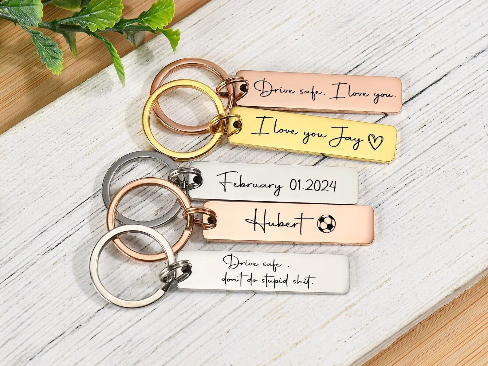 Personalised Engraved Keychain, Custom Name Gift