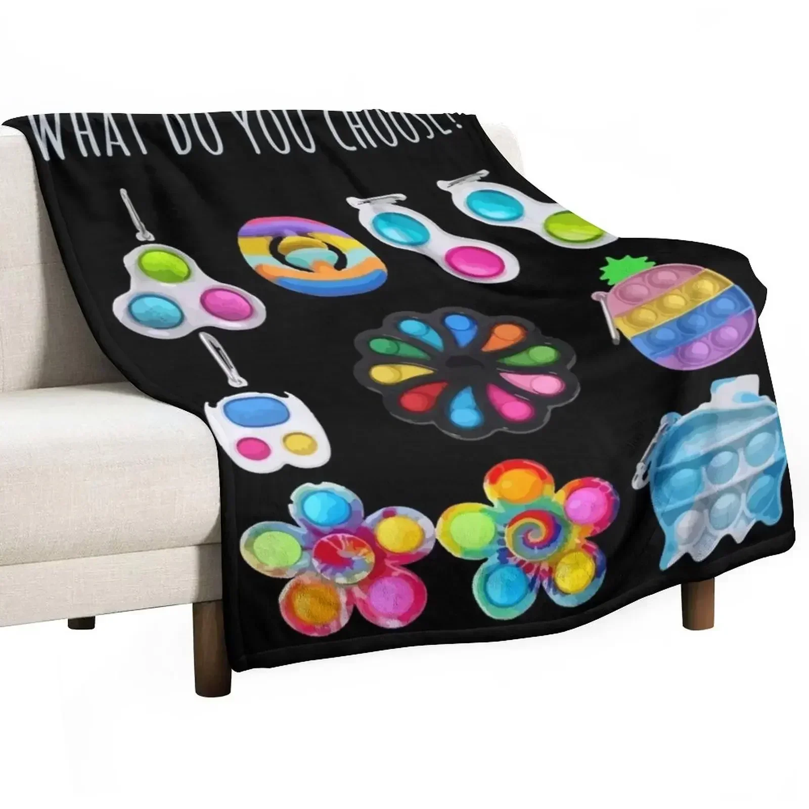 

Your choice: Pop it, Simple Dimple or Snipers Throw Blanket bed plaid Giant Sofa Decorative Beds Plush Blankets