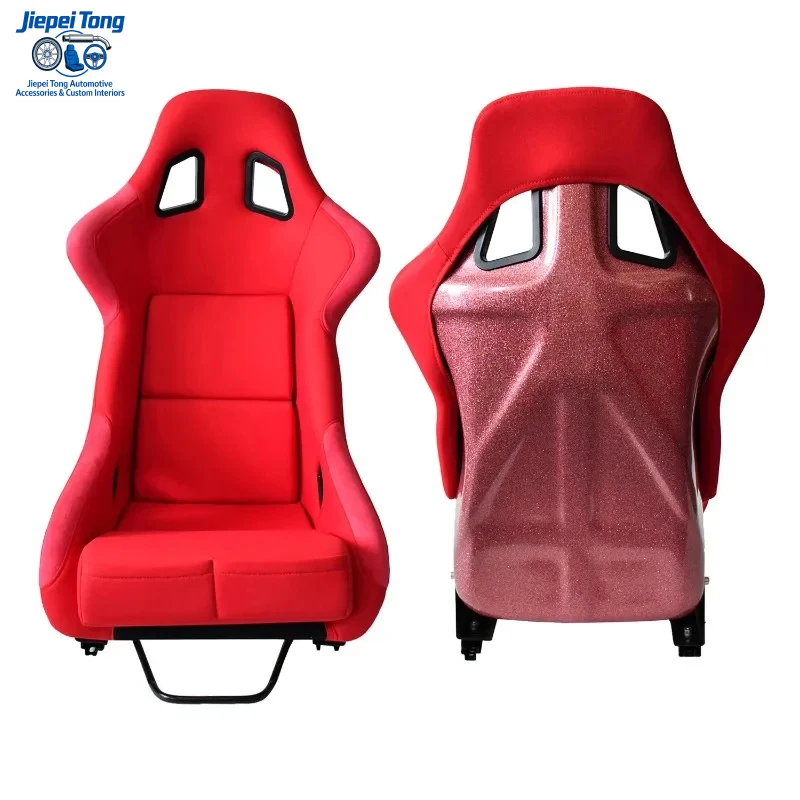 

Integrated Double Slide Suede Pink Fiberglass Custom Racing Seats