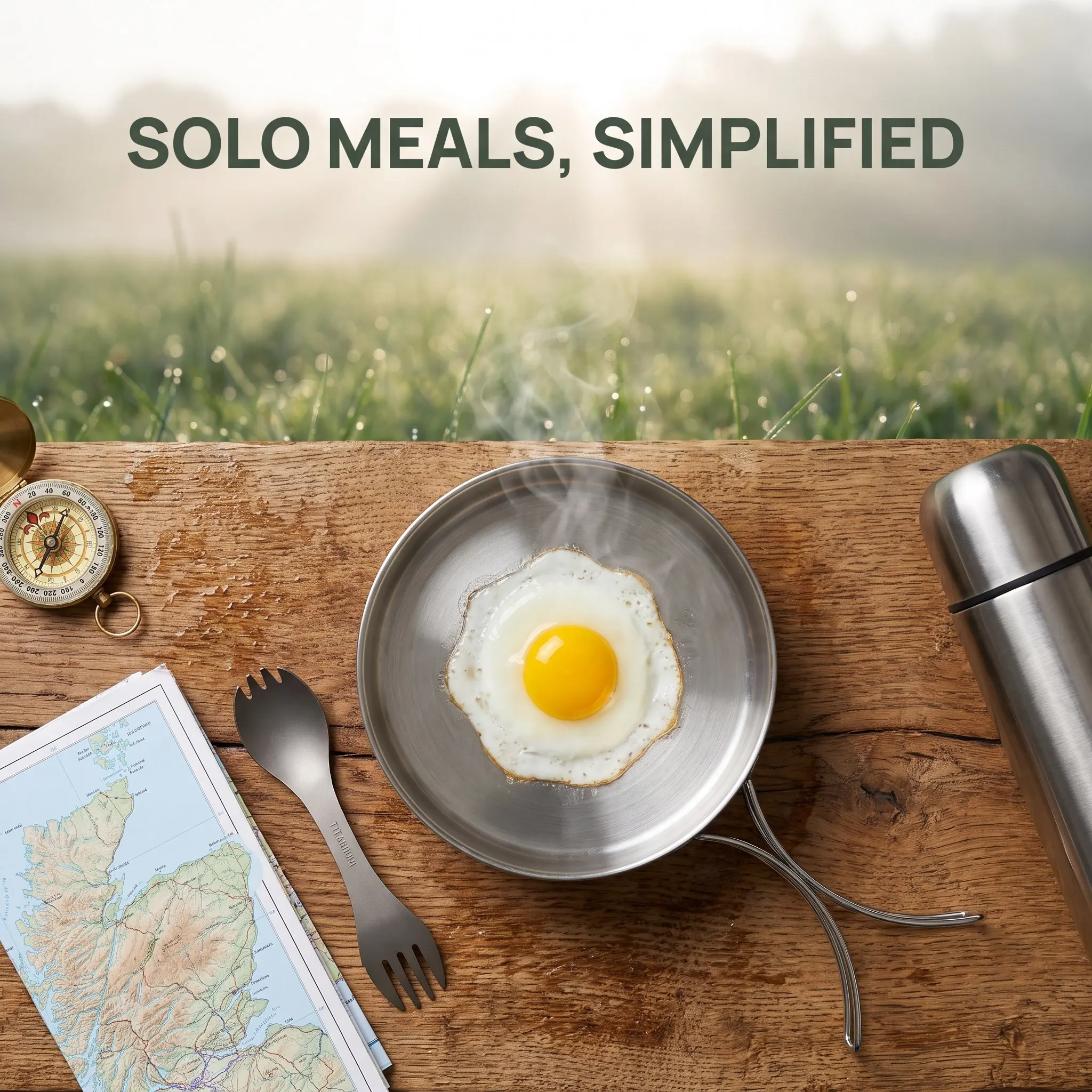 Portable Folding Stainless Steel Frying Pan Lightweight Outdoor Cooking Pot for Camping Backpacking Hiking Picnic Cookware