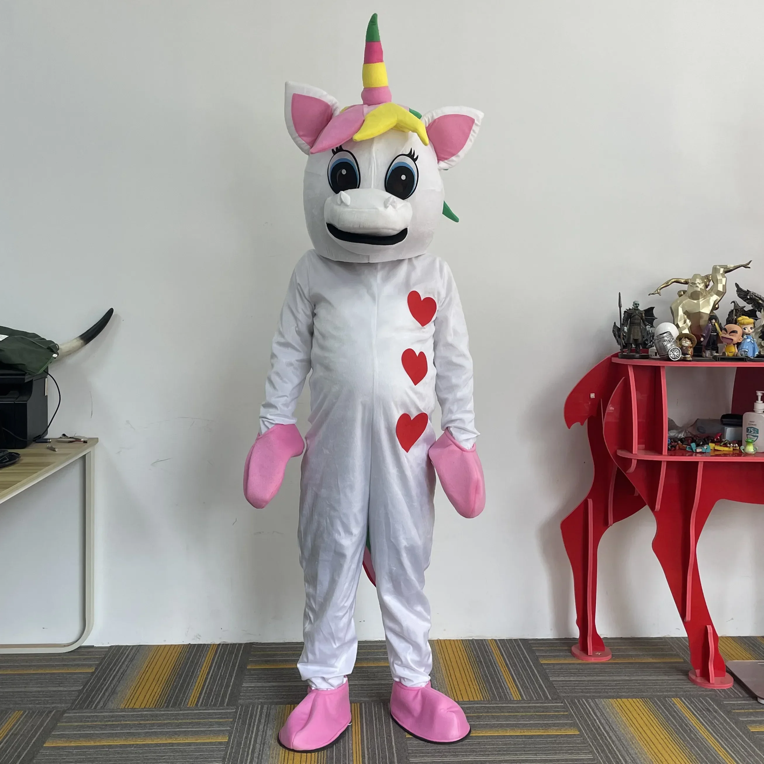 Cosplay Unicorn BUTTERCUP Horse Mascot Costume Advertising ceremony birthday Fancy Dress Party Animal carnival perform props