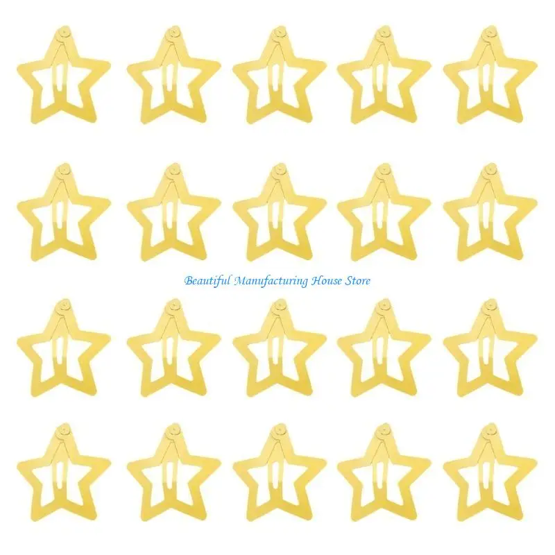 

E56A заколки для волос с пятиконечной звездой для маленьких девочек, набор заколок из 20 шт., милые заколки для волос, заколка