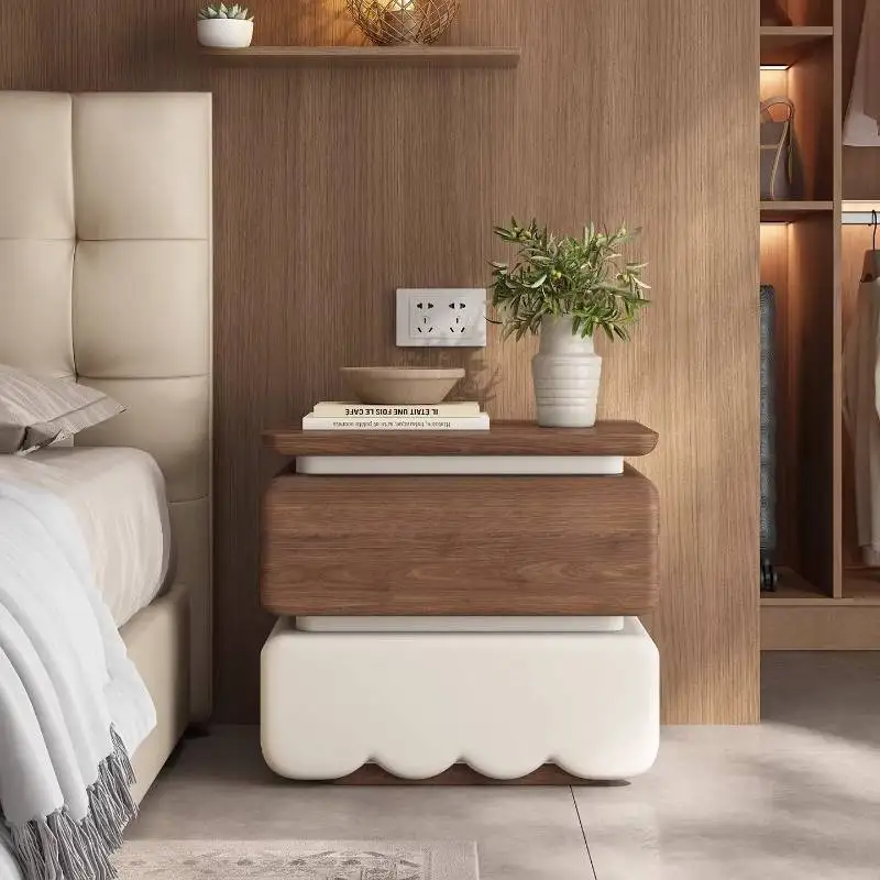 

Art Deco Aesthetic Nightstands Drawers Storage Luxury Nordic Bedside Table Adult Space Saving Mesita De Noche Room Furnitures