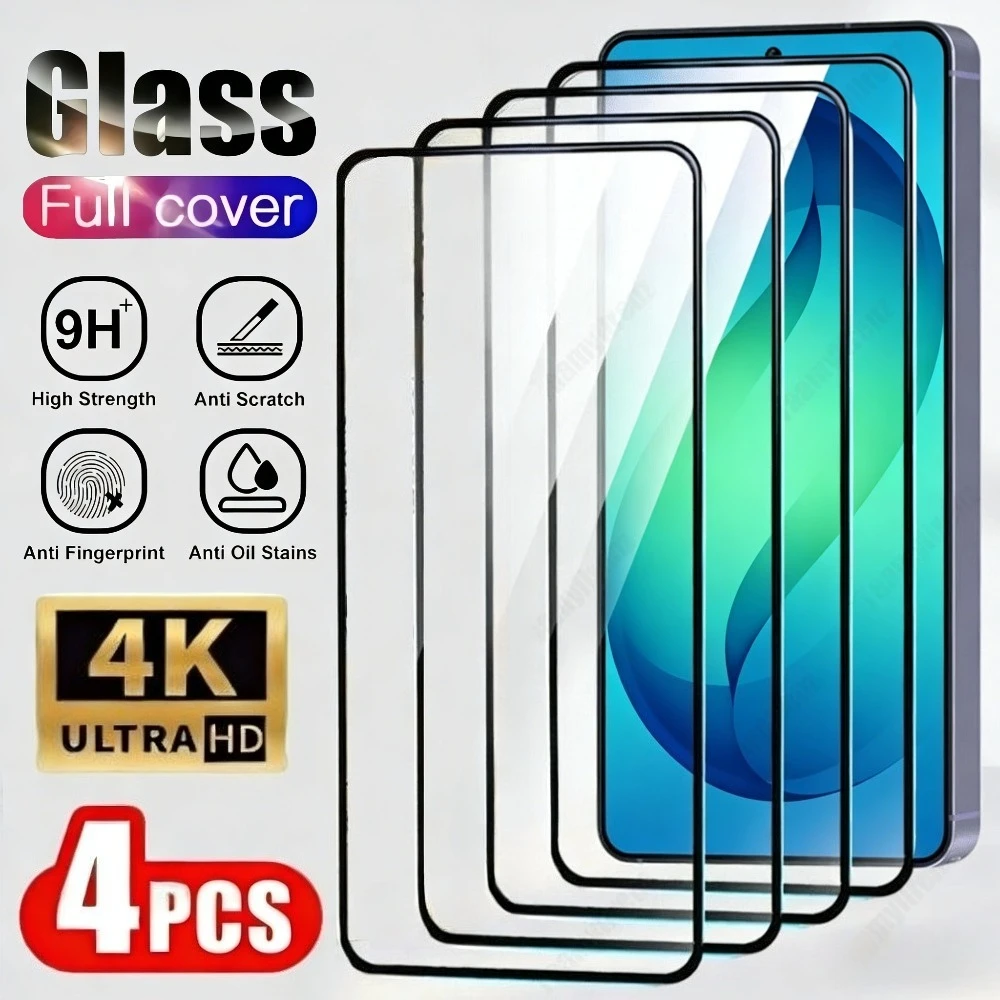 

Защитная пленка для экрана Ultra HD (4 шт.) для Samsung Galaxy S26 S25 S24 S23 Ultra S22 S21 Plus S25 S24 FE, закаленное стекло 9H