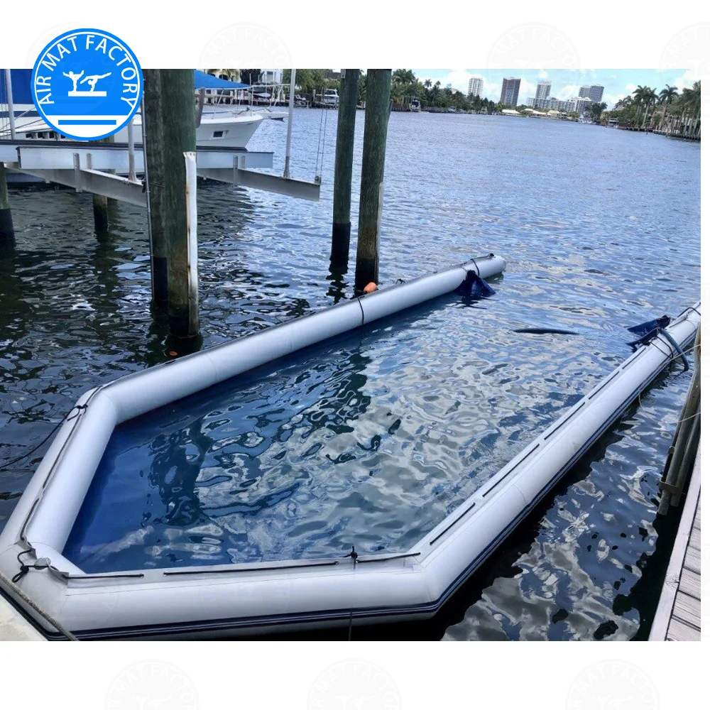 Anti-Fouling Inflatable Floating Boat Dock Barnacle-Resistant Water Platform for Marinas Saltwater-Proof PVC Swim Deck