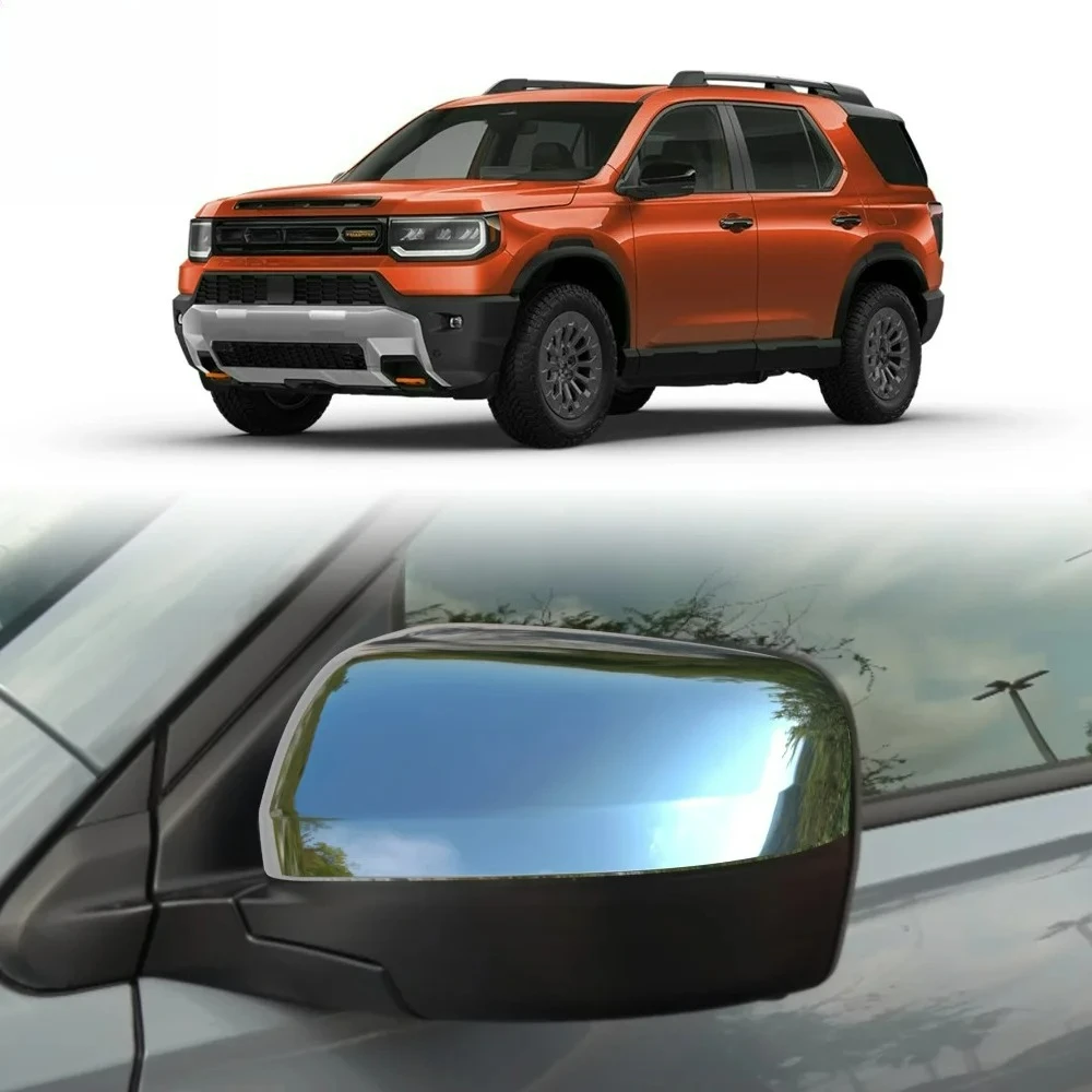 

For Honda Passport 2025 2026 Car Accessories ABS Chrome Door Side Mirror Cover Trim Rear View Cap Overlay Molding Garnish