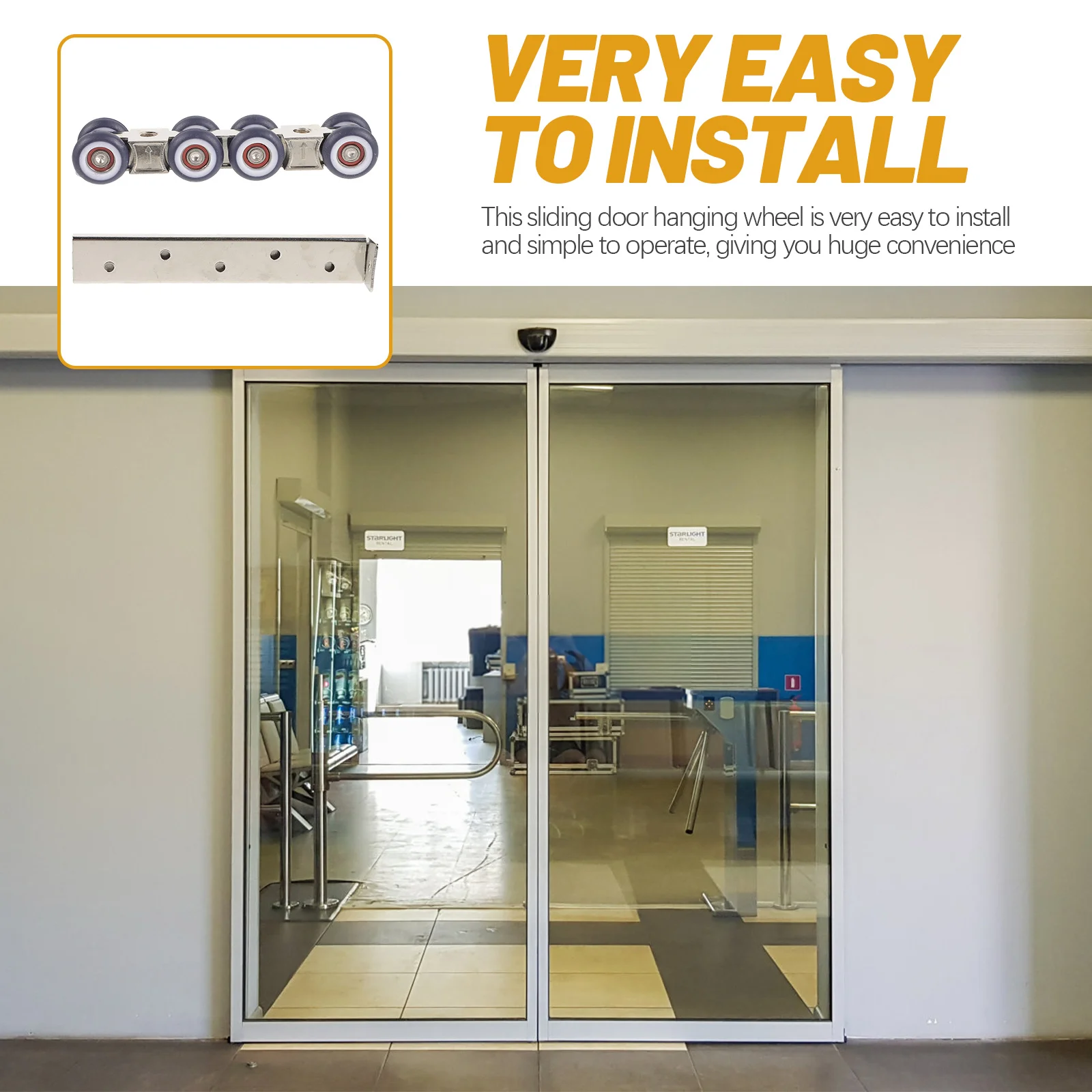 

Sliding Door Bearing Pulley Metal Hanging Wheel Practical Quiet for Closet Wardrobe Barn Door Sliding Roller Pulley