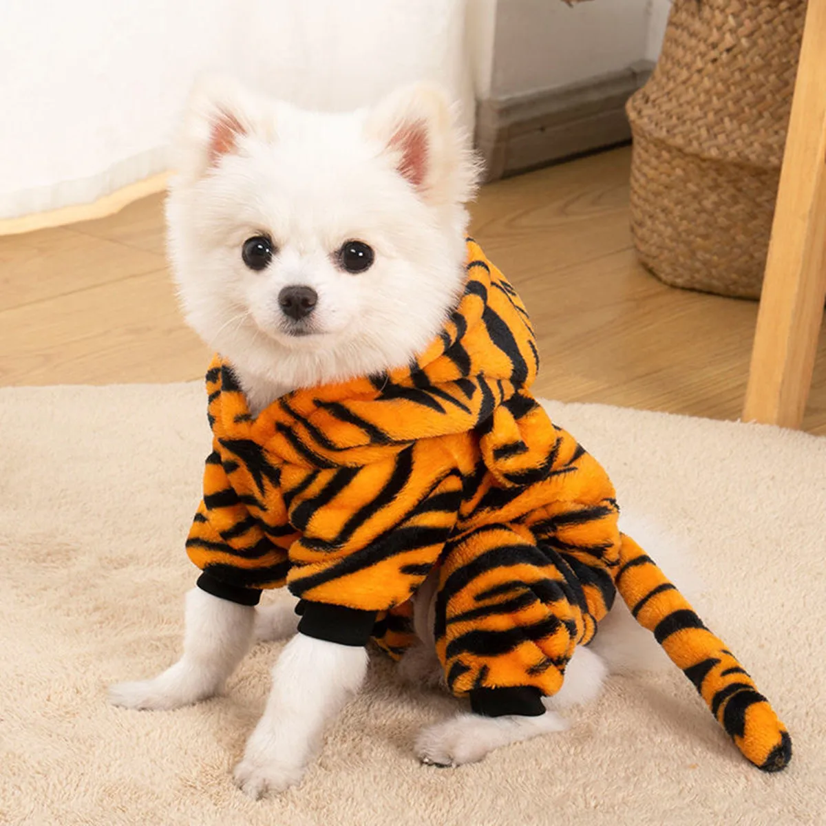 Dog Clothing Autumn And Winter Clothing Bulldog Corgi Dogs Small And Medium-sized Dogs Funny Tiger Quadruped Clothes