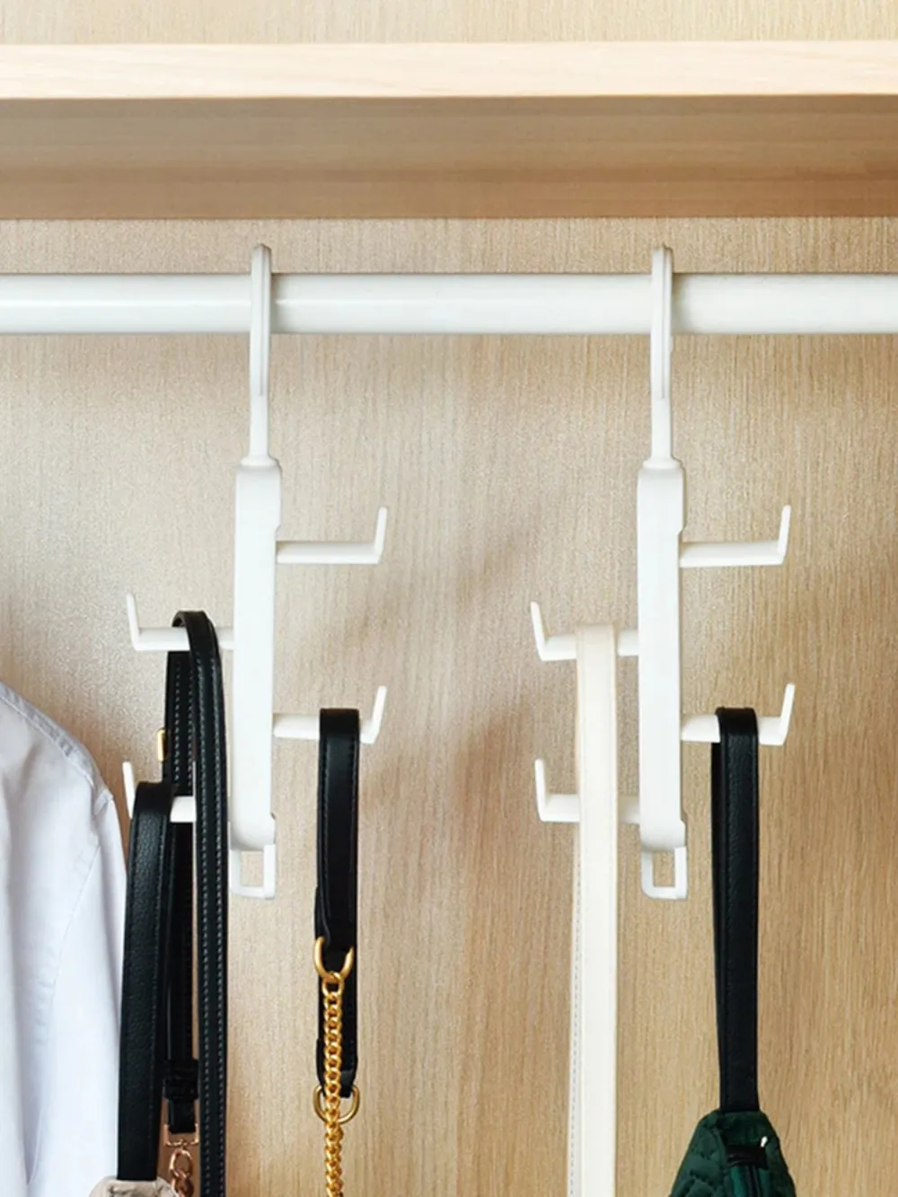 Multifunktionaler Spurloser Hängetaschenhalter Kleiderschrank-Aufbewahrung Nicht Perforierter Türhaken Kleider- & Hutorganizer – Detail 8