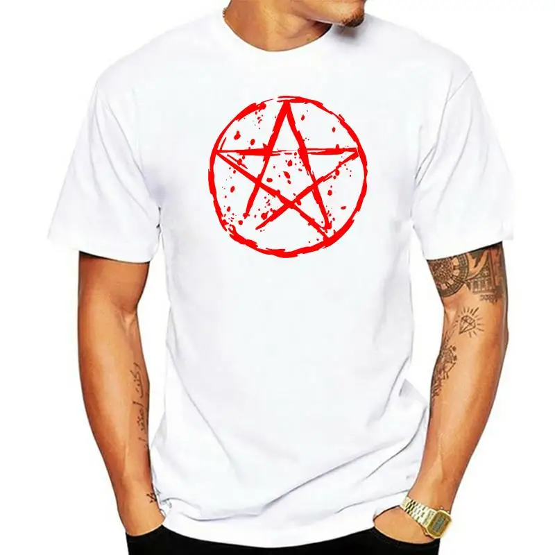 Pentagram T-Shirt SCREENPRINTED Ladies Womens Rock Goth Punk Metal Biker Gothic Cool Casual pride t shirt men Unisex New tshirt