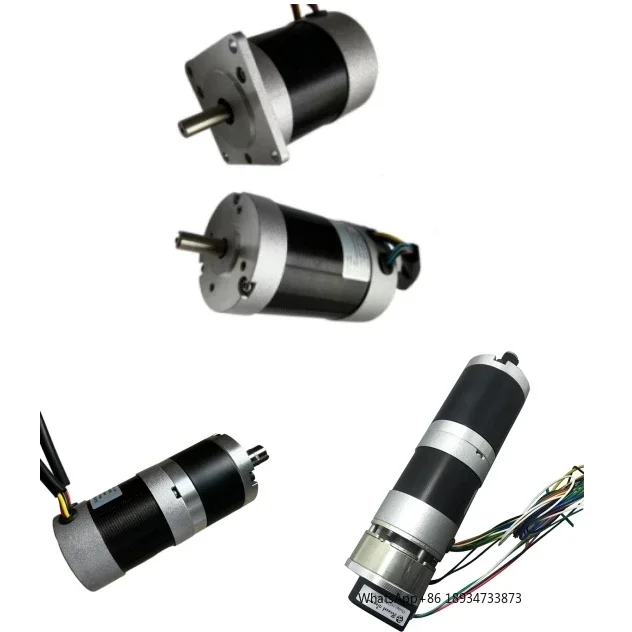 57mm Nema 23 Brushless DC Motor 24v 12v 18v 36v 48v 60v Electric BLDC Gear Motor with Encoder Controller Brake 50w 100w 200w