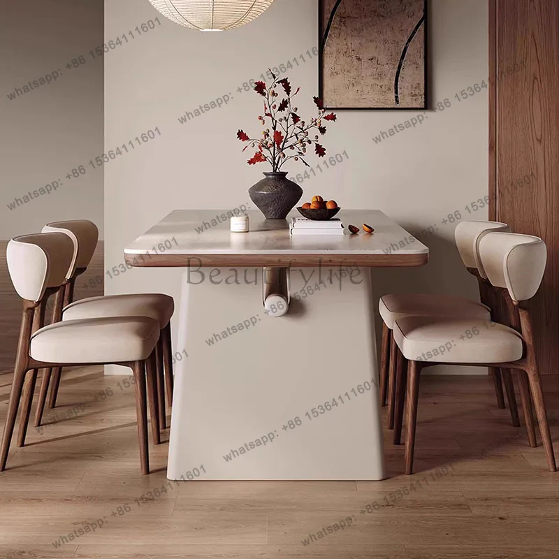 FG Modern Hallway Dining Table Restaurant Wood Desk Conference Dining Table Chairs Designer Mesas De Comedor Kitchen Furniture