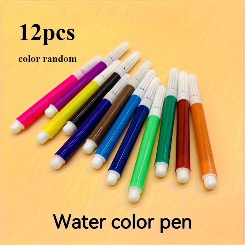 72pcs/12pcs Mini Watercolor Markers, Washable - Suitable for Event Signatures, Watercolor Painting, Coloring, and Doodling