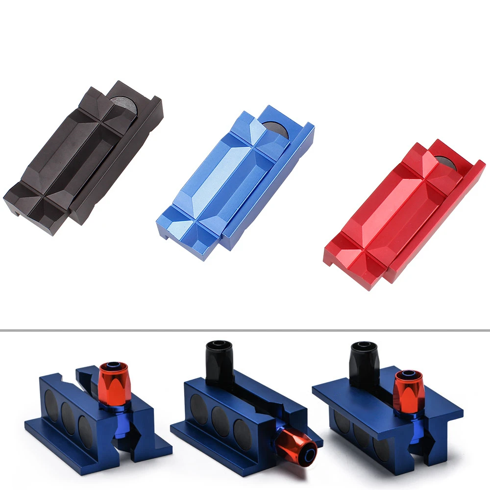 ​Aluminum Vise Jaw Clamp Block Tools Insert Pad Multi-Purpose Magnetic Jaw Covers for Holding AN Fitting Adapter