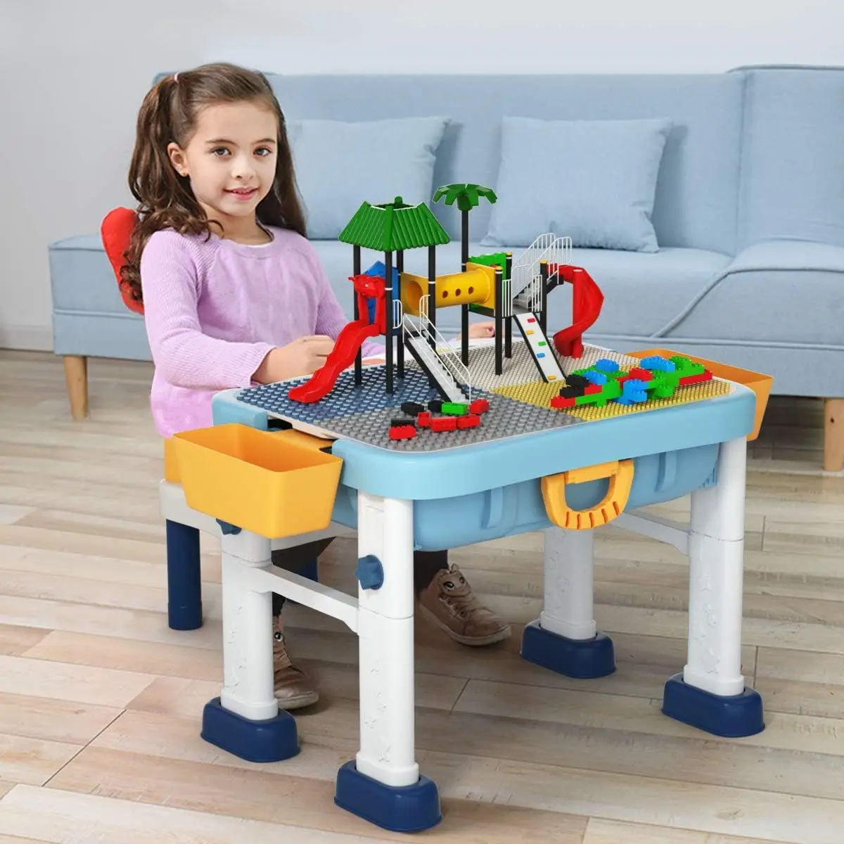 Mesa Infantil e Cadeira Set, Tabela Atividade, 6 em 1