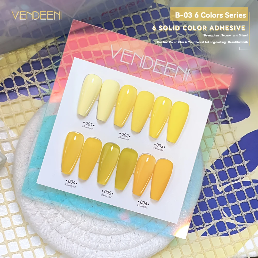 Vendeeni Gel vernis à ongles couleur Uv Gel ensemble 6 pièces/kit manucure fourniture d'ongles marque privée vernis à ongles Gel boîte sans cruauté Esmaltes