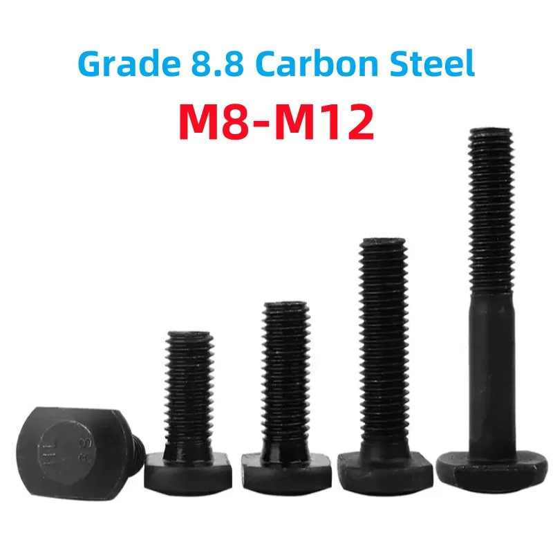 M8 M10 M12 Grade 8.8 Carbon Steel T-screws T-slot Chute Rail Track T Shape Type Rectangle Hammer Bolt Screw