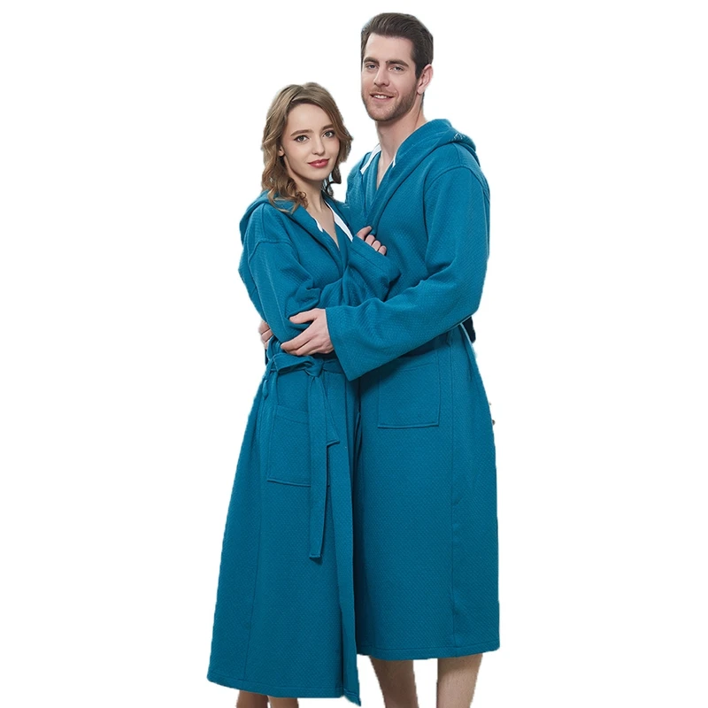 Cotton men bathrobe Wedding Bridesmaid Robe nightgown blanket towel hotel bathrobe adult thick lovers long soft autumn winter