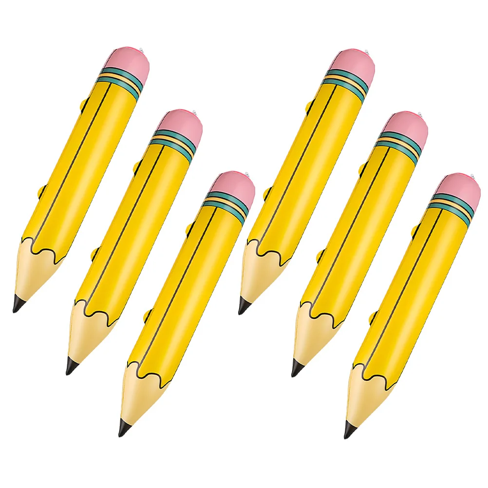 

6Pcs Inflatable Pencil Balloon Large PVC Party Decoration Back to School Classroom Photo Prop Gift Inflatable Pencil Props